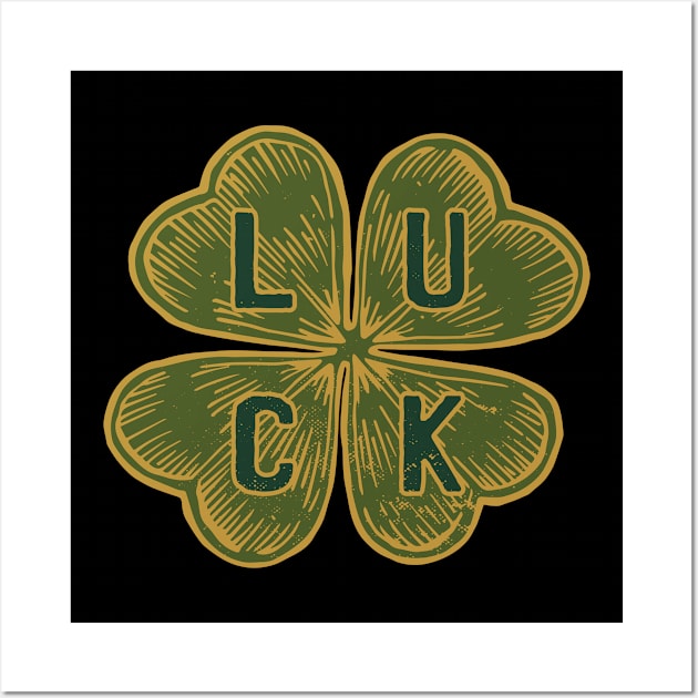 Clover Luck Wall Art by EarlAdrian